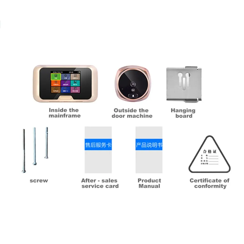 3.0 Inch LCD Color Screen Doorbell Viewer Digital Door Peephole Viewer Camera Door Eye Video record 120 Degrees Night Vision
3.0 Inch LCD Color Screen Doorbell Viewer Digital Door Peephole Viewer Camera Door Eye Video record 120 Degrees Night Vision
