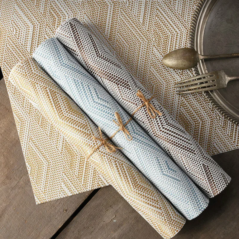 4PCS/Lot PVC Table Napkin Tableware Mats Pads Kitchen Table Mats Decorative PVC Placemats for Dining Table Heat Insulation
4PCS/Lot PVC Table Napkin Tableware Mats Pads Kitchen Table Mats Decorative PVC Placemats for Dining Table Heat Insulation