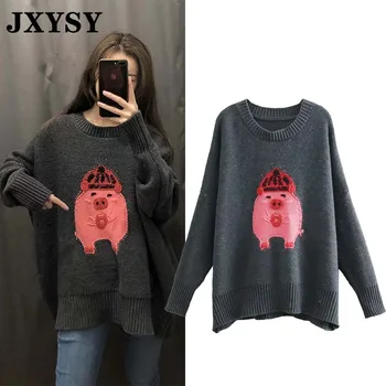 JXYSY winter women sweaters 2020 england style cartoon little pig print oversize loose knitting sweaters women pullovers tops
JXYSY winter women sweaters 2020 england style cartoon little pig print oversize loose knitting sweaters women pullovers tops