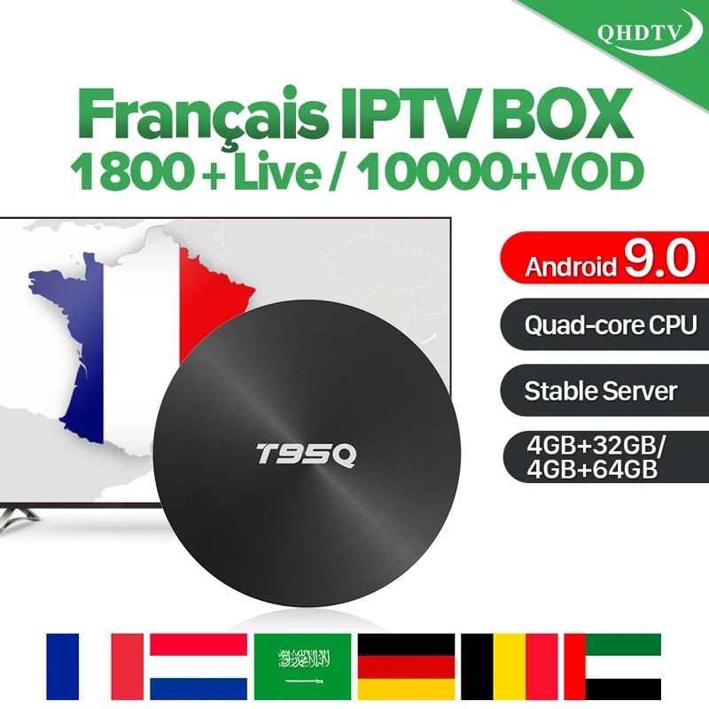 IPTV Subscription QHDTV Arabic French Belgium Netherlands IPTV T95Q Android 9.0 IPTV Box Dual-band WIFI IPTV France Algeria
IPTV Subscription QHDTV Arabic French Belgium Netherlands IPTV T95Q Android 9.0 IPTV Box Dual-band WIFI IPTV France Algeria