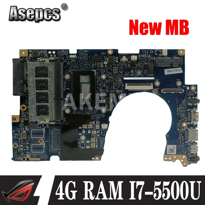 Akemy UX303LAB материнская плата для ноутбука For Asus UX303LA UX303LB UX303LN U303L 4G RAM I7-5500U SR23W |
