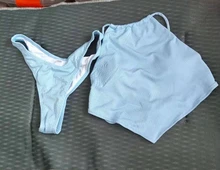 Vigorashly-traje de baño de corte de cuello alto para mujer, Bikini Sexy con Tanga, bañador de Parte superior atada, conjunto de Bikini brasileño para mujer, ropa de baño 2021