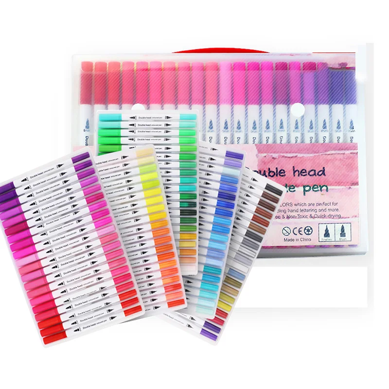 100 Color Fine Liner Dual Tip Brush Pen Felt-Tip Pen Drawing Painting Watercolor Art Marker Pens School Art supplies
100 Color Fine Liner Dual Tip Brush Pen Felt-Tip Pen Drawing Painting Watercolor Art Marker Pens School Art supplies