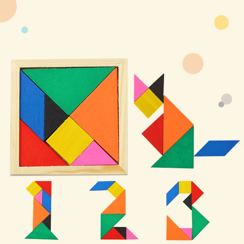 Tangram Jigsaw Puzzle Sliding Colorful Wooden IQ Children Puzzle Toys Logic Game Intelligence Imagination Toy Brain Teaser Kids
Tangram Jigsaw Puzzle Sliding Colorful Wooden IQ Children Puzzle Toys Logic Game Intelligence Imagination Toy Brain Teaser Kids