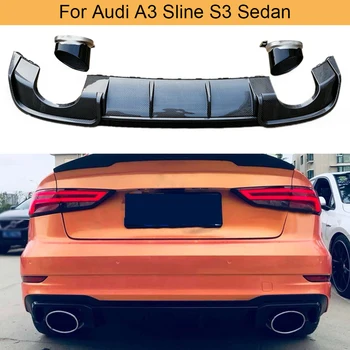 Car Rear Bumper Diffuser Lip Spoiler for Audi A3 Sline S3 Sedan 4 Door 2017-2019 PP Rear Diffuser Spoiler with Exhaust Tips
Car Rear Bumper Diffuser Lip Spoiler for Audi A3 Sline S3 Sedan 4 Door 2017-2019 PP Rear Diffuser Spoiler with Exhaust Tips