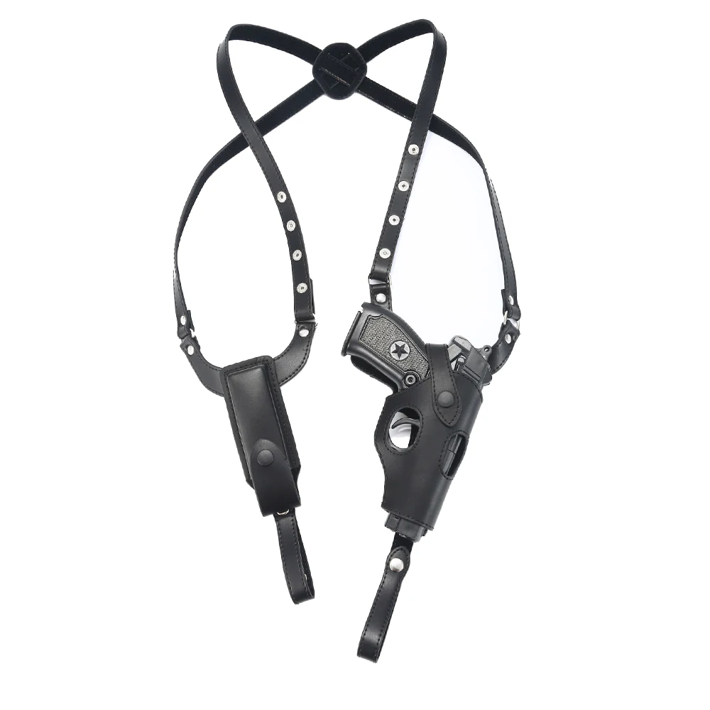 Tactical Leather Pistol Holster Concealed Gun Holster Military Underarm Case with Mag Pouch For Glock 17
Tactical Leather Pistol Holster Concealed Gun Holster Military Underarm Case with Mag Pouch For Glock 17