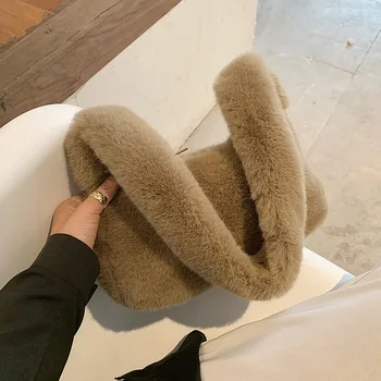 Soft Faux Fur Small Shoulder Bags For Women Winter Branded Handbags Women's Designer Trending Hand Bag Fashion Lady Armpit Bags
Soft Faux Fur Small Shoulder Bags For Women Winter Branded Handbags Women's Designer Trending Hand Bag Fashion Lady Armpit Bags