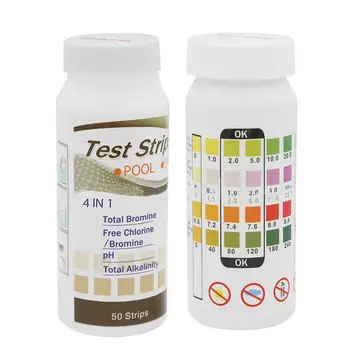 50PCS/Bottle 4-in-1 Swimming Pool Test Strip Water Quality PH Bromine High Precision Test Strip Test Paper
50PCS/Bottle 4-in-1 Swimming Pool Test Strip Water Quality PH Bromine High Precision Test Strip Test Paper