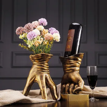 European style retro wine rack handmade decoration wine cabinet decoration wine rack creative living room vase resin crafts 
European style retro wine rack handmade decoration wine cabinet decoration wine rack creative living room vase resin crafts
