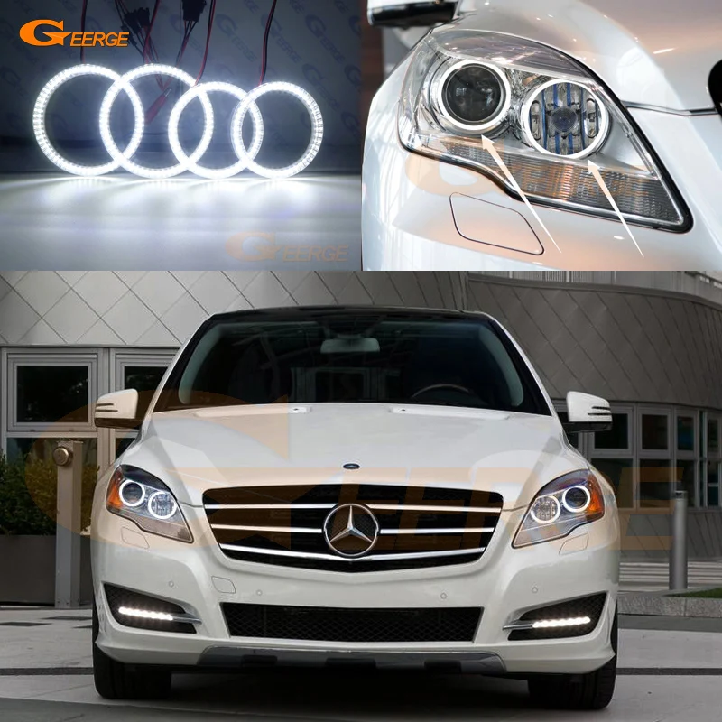 Для Mercedes Benz R Class W251 2010 2011 2012 галогенные HD ультра яркие SMD светодиодный ангельские