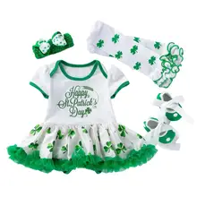 Baby Girls Happy St. Patrick’s Day Outfit Newborn 4 Pcs Green Shamrock Bodysuit Romper Dress Tutu Skirt Set
Baby Girls Happy St. Patrick’s Day Outfit Newborn 4 Pcs Green Shamrock Bodysuit Romper Dress Tutu Skirt Set