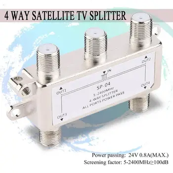Hot Sale 4CH 4CH Satellite / Antenna / Cable TV Splitter 5-2400MHz F-type SP-04 Zinc Die-cast Housing
Hot Sale 4CH 4CH Satellite / Antenna / Cable TV Splitter 5-2400MHz F-type SP-04 Zinc Die-cast Housing