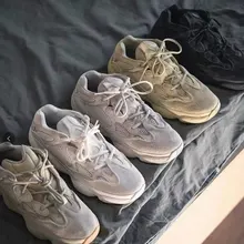 2020 rata del desierto 500 suave visión piedra Kanye West zapatillas de deporte Zapatos de blanco de sal negra 3M hombres entrenador de mujeres