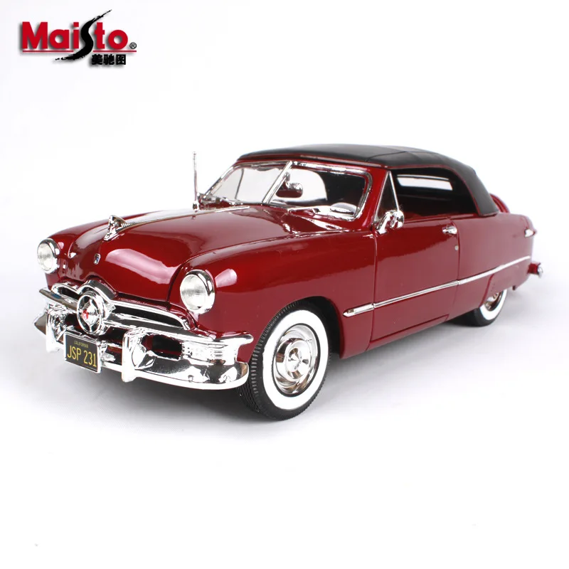 Maisto 1:18 1950 Ford с мягким верхом автомобильный брелок для автомобильных ключей
