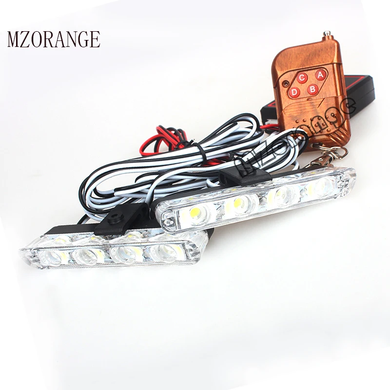 12V 2x4 LED Automobiles Strobe Warning Light Remote Control Flashing Emergency Flasher Car Truck DRL Daytime Running Light
12V 2x4 LED Automobiles Strobe Warning Light Remote Control Flashing Emergency Flasher Car Truck DRL Daytime Running Light