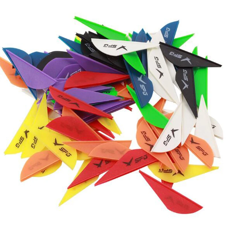 20/50/100 pcs 2 Inch Rubber Feather 8 Colors Arrow Vane For Archery Fletching DIY Accessories | Спорт и развлечения