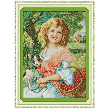 Picking fruit girl counted 11CT 14CT DIY kit Chinese wholesale Chinese Cross Stitch embroidery needlework Sets home decor
Picking fruit girl counted 11CT 14CT DIY kit Chinese wholesale Chinese Cross Stitch embroidery needlework Sets home decor