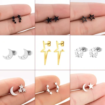 Korean Simple Three Star Earrings for Women Girls Fashion Earings Jewelry Gold Color Small Star Studs Earings Piercing 2020
Korean Simple Three Star Earrings for Women Girls Fashion Earings Jewelry Gold Color Small Star Studs Earings Piercing 2020