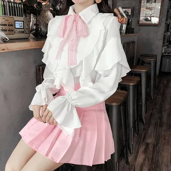 Women Fashion Two Pieces Outfits Sexy Lace Bowtie Ruffled Shirts&High Waist Pleated Mini Skirt Sets Sweet 2PC Chic Dress Suits
Women Fashion Two Pieces Outfits Sexy Lace Bowtie Ruffled Shirts&High Waist Pleated Mini Skirt Sets Sweet 2PC Chic Dress Suits
