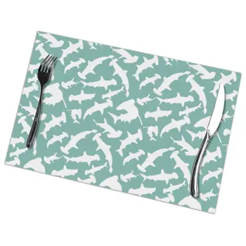 Tableware Pad Placemats 6 PcsTable Mat Non-Slip Sharkhammer Mint Green Placemats for Dining Table
Tableware Pad Placemats 6 PcsTable Mat Non-Slip Sharkhammer Mint Green Placemats for Dining Table