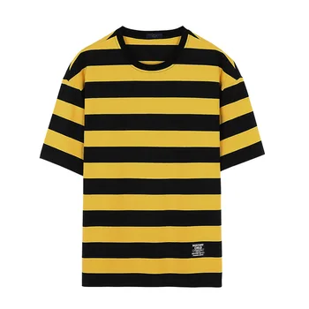 ZHIJING Striped Cotton MEN'S T-shirt 2020 Summer New Style Casual Crew Neck Loose-Fit Stripes Short Sleeve T-shirt Tops tshirts
ZHIJING Striped Cotton MEN'S T-shirt 2020 Summer New Style Casual Crew Neck Loose-Fit Stripes Short Sleeve T-shirt Tops tshirts