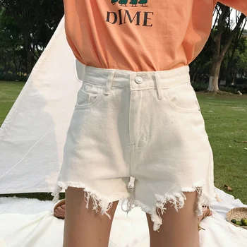 Shorts Women Irregular Cropped Solid Simple Student All-match High Waist Loose Casual Korean Style Denim Chic Harajuku Fashion 
Shorts Women Irregular Cropped Solid Simple Student All-match High Waist Loose Casual Korean Style Denim Chic Harajuku Fashion