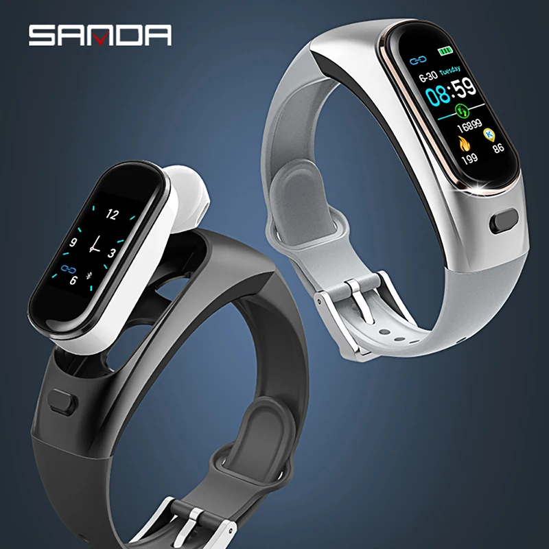 Sanda H109 Smart Bracelet Bluetooth Headset Combo Answer Call Smart Watch Heart Rate Monitoring Smart Wristband Fitness Tracker
Sanda H109 Smart Bracelet Bluetooth Headset Combo Answer Call Smart Watch Heart Rate Monitoring Smart Wristband Fitness Tracker