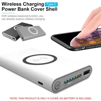 TYPE-C Power Bank Wireless Charger Power Bank Cover Shell Mobile Phone Charging Accessories For Iphone X For Samsung S10 Note10+
TYPE-C Power Bank Wireless Charger Power Bank Cover Shell Mobile Phone Charging Accessories For Iphone X For Samsung S10 Note10+
