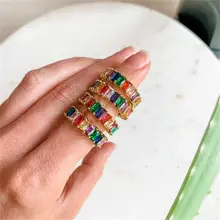 ZA Fashion Rainbow Zircon Rings For Women Girl Boho CZ Coloful Crystal Finger Charm Ring Western Style Young Design Jewelry New
ZA Fashion Rainbow Zircon Rings For Women Girl Boho CZ Coloful Crystal Finger Charm Ring Western Style Young Design Jewelry New