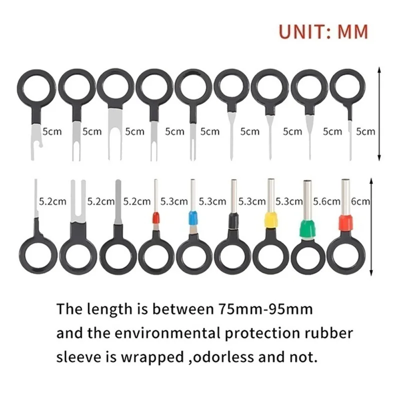36/41pcs 59/70Pcs Automotive Plug Terminal Remove Tool Set Key Pin Car Electrical Wire Crimp Connector Extractor Kit Accessories
36/41pcs 59/70Pcs Automotive Plug Terminal Remove Tool Set Key Pin Car Electrical Wire Crimp Connector Extractor Kit Accessories