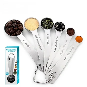 6Pcs/Set Kitchen Measuring Spoons Teaspoon Coffee Sugar Scoop Cake Baking Flour Survey Cups Cooking Tool
6Pcs/Set Kitchen Measuring Spoons Teaspoon Coffee Sugar Scoop Cake Baking Flour Survey Cups Cooking Tool