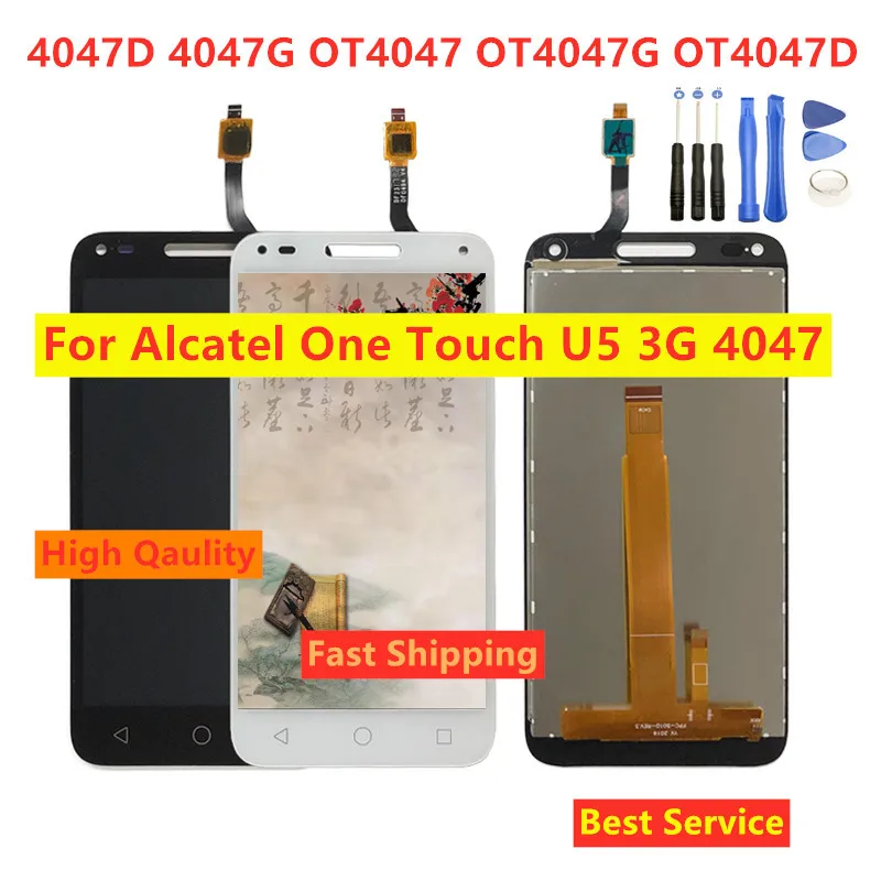 High Qaulity For Alcatel One Touch U5 3G 4047 4047D 4047G OT4047 OT4047G OT4047D LCD Display Touch Screen Digitizer Assembly
High Qaulity For Alcatel One Touch U5 3G 4047 4047D 4047G OT4047 OT4047G OT4047D LCD Display Touch Screen Digitizer Assembly