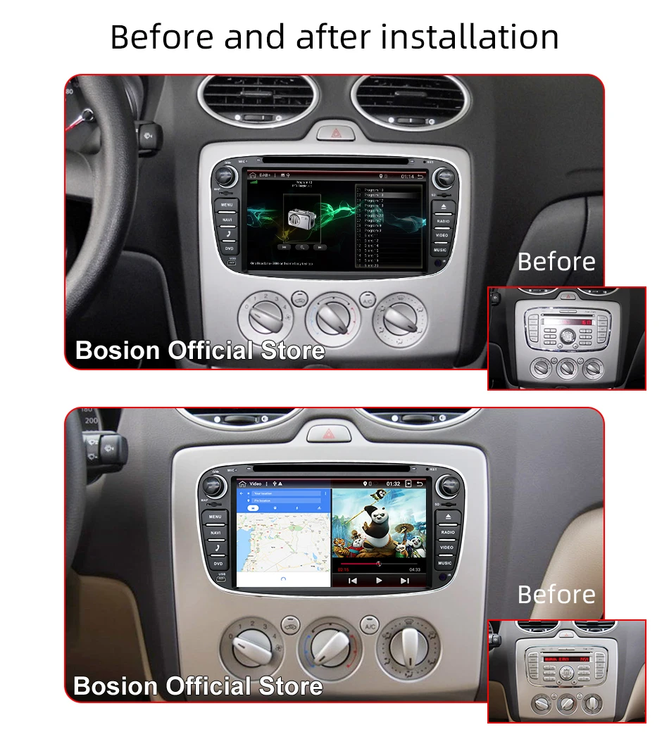 Flash Deal 2 din Android Car DVD Multimedia Player GPS Navi For Ford For Focus2 Mondeo Galaxy Wifi Audio Radio Stereo Head Unit Free Canbus 5