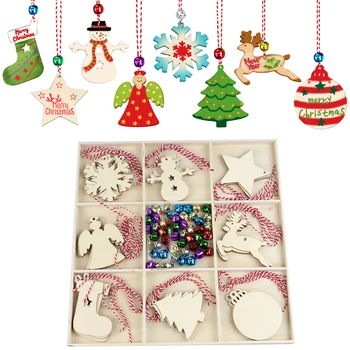 32PCS DIY Wooden Christmas Tree Deer Snowflake Chirstmas Ornament Wood Chips Hanging Ornaments for Party New Year Xmas Decor
32PCS DIY Wooden Christmas Tree Deer Snowflake Chirstmas Ornament Wood Chips Hanging Ornaments for Party New Year Xmas Decor
