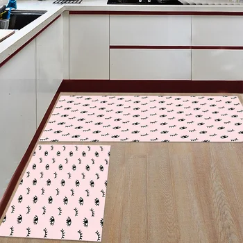 Kitchen Mat Anti-slip Eyelash Pink Cartoon Eye Printed Carpet Doormat Hallway Bath Mat Living Room
Kitchen Mat Anti-slip Eyelash Pink Cartoon Eye Printed Carpet Doormat Hallway Bath Mat Living Room