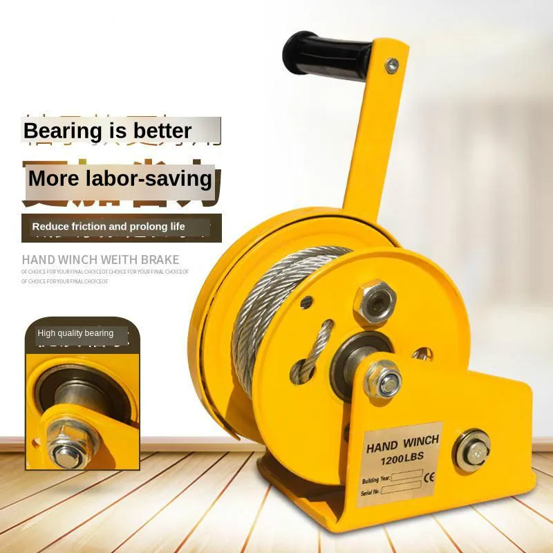 Two-way self-locking small hand windlass with automatic brake manual winch tractor | Инструменты