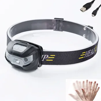 LED Head light Mini flashlight lantern USB Rechargeable powerful Head lamp Gesture Sensor Waterproof head torch for Outdoor
LED Head light Mini flashlight lantern USB Rechargeable powerful Head lamp Gesture Sensor Waterproof head torch for Outdoor