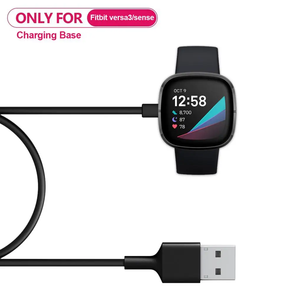 Smart Watch Charger Adapter For Fitbit Versa 3/Sense Replacement Magnetic Charging Base 100cm USB Cable Smartwatch Accessories
Smart Watch Charger Adapter For Fitbit Versa 3/Sense Replacement Magnetic Charging Base 100cm USB Cable Smartwatch Accessories