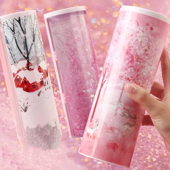 Quicksand Stationery Box Transparent Liquid Cherry Blossom / Elk / Star Student Large Capacity Plastic Pencil Case Art Supplies
Quicksand Stationery Box Transparent Liquid Cherry Blossom / Elk / Star Student Large Capacity Plastic Pencil Case Art Supplies