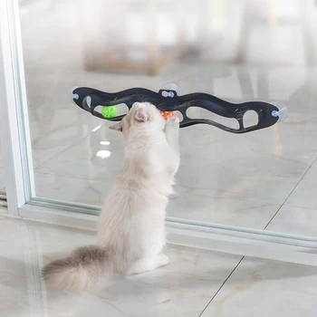 Pet toy puzzle play cup sucker track ball pet cat interactive dog toy bell PP material light and firm long plastic toy sport 
Pet toy puzzle play cup sucker track ball pet cat interactive dog toy bell PP material light and firm long plastic toy sport