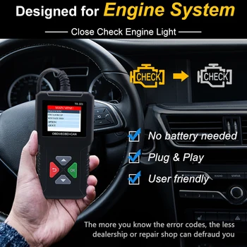 Auto Error Reader YA101 Automotive Full OBD2 EOBD Code Scanner Turn off Check Engine Light USB Update PK CR3001 Car Diagnostics
Auto Error Reader YA101 Automotive Full OBD2 EOBD Code Scanner Turn off Check Engine Light USB Update PK CR3001 Car Diagnostics