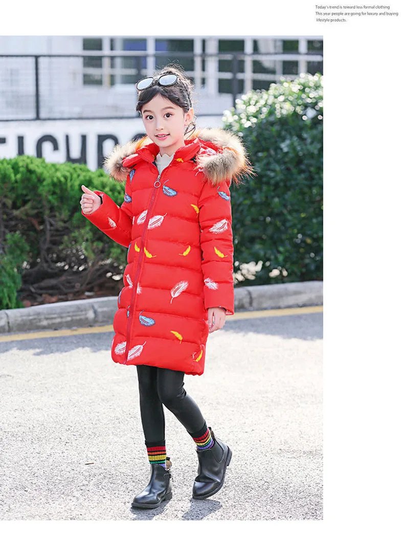Girls Winter Coats Kids 2019 Winter Jacket For Girls Cotton-padded Clothes Children's Hooded Velour Girls Jackets Outwear 3-12t