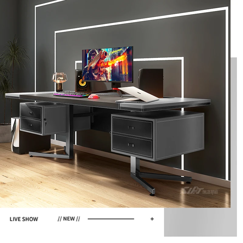 Легкий роскошный кожаный дизайнерский стол в итальянском стиле 
Легкий роскошный кожаный дизайнерский стол в итальянском стиле