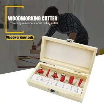 6pcs/Set Milling Cutters Carbide Router Bit For Wood Cutter Engraving Cutting Woodworking Tools
6pcs/Set Milling Cutters Carbide Router Bit For Wood Cutter Engraving Cutting Woodworking Tools