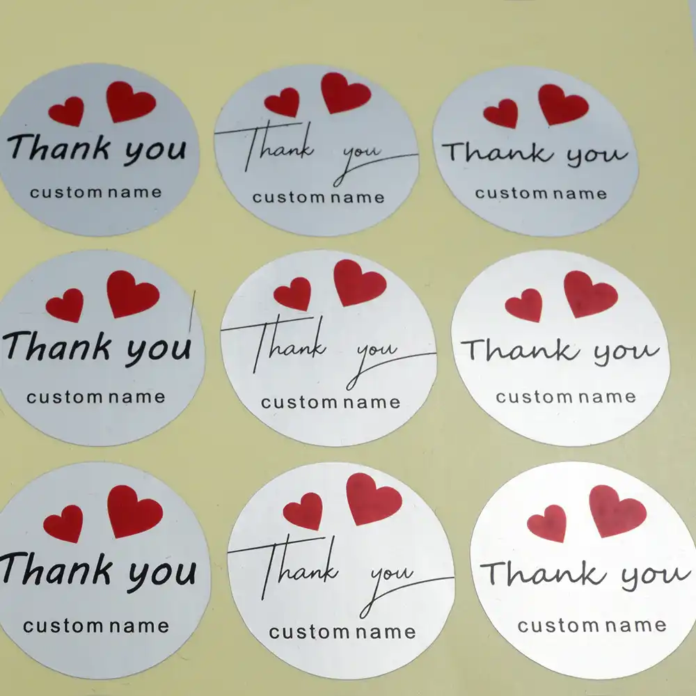 48pcs thank you sticker diy hand made custom label personalized
