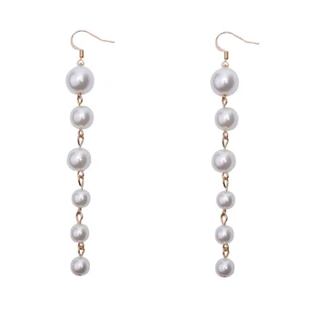 European and American long tassel Pearl Earrings Fashion Chain Earrings New Personalized ear decoration alloy earrings 
European and American long tassel Pearl Earrings Fashion Chain Earrings New Personalized ear decoration alloy earrings