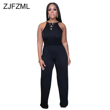 Off The Shoulder Rompers Womens Jumpsuit Spaghetti Strap Sleeveless Wide Leg Bodysuit Elegant Solid Back Hollow Out Long Overall 
Off The Shoulder Rompers Womens Jumpsuit Spaghetti Strap Sleeveless Wide Leg Bodysuit Elegant Solid Back Hollow Out Long Overall