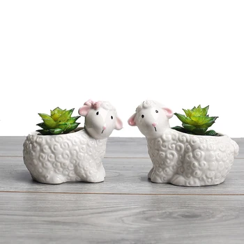 European Style Ceramic Sheep Flower Pot Creative Succulent Plant Pot Desktop Balcony Small Flower Pot Decoration Home Decor
European Style Ceramic Sheep Flower Pot Creative Succulent Plant Pot Desktop Balcony Small Flower Pot Decoration Home Decor