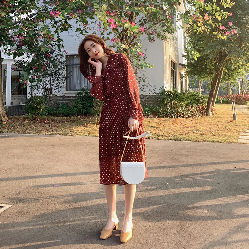 2020 Spring Polka Dot Dress Children New Style Waist Hugging Slimming Elegant Immortal Chiffon Dress Spring New Style WOMEN'S Dr
2020 Spring Polka Dot Dress Children New Style Waist Hugging Slimming Elegant Immortal Chiffon Dress Spring New Style WOMEN'S Dr