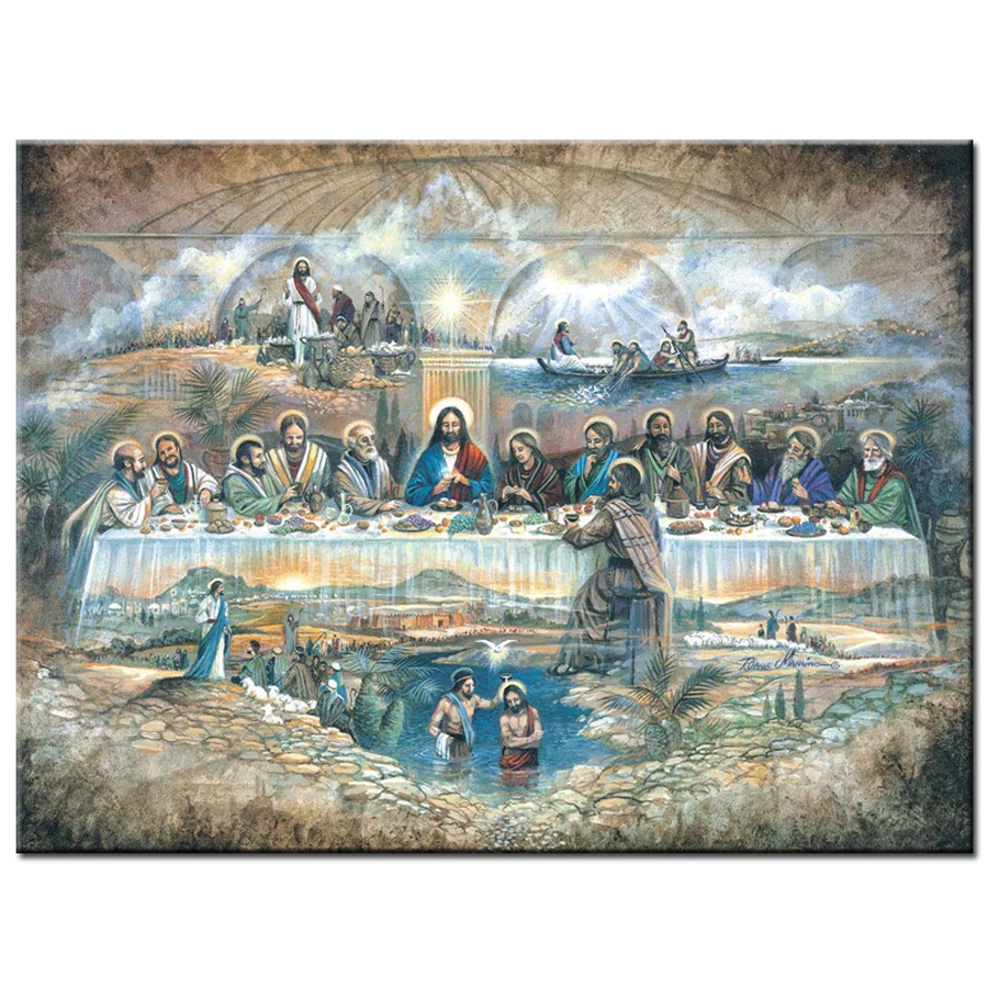 

Full Diamond Embroidery Jesus Last Supper 5D DIY Diamond Painting Round square 5d mosaic pictures pastes hobby Christmas gift